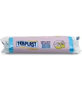 Tekplast Orta Boy Çöp Torbası 55x60cm (20 li Paket)