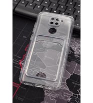 Xiaomi Redmi Note 9 Uyumlu Kredi Kartlıklı Şeffaf Kılıf Kamera Korumalı (Renksiz)