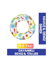 Özel Üretim Dayanıklı 80 kg 176 lbs Çocuk 3-6 Yaş 61 Cm Meyve Desenli Deniz Havuz Simit