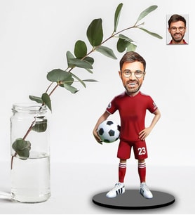 Kişiye Özel Futbolcu Tasarımlı Karikatür Ahşap Biblo Model-13