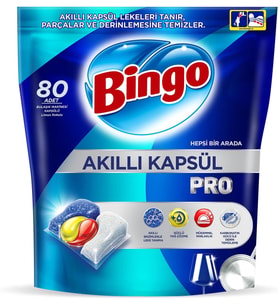 Bingo Akıllı Kapsül Pro Bulaşık Makinesi Deterjanı Tableti 80 Adet Limon Kokulu