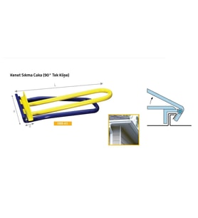 088-AS Kenet Sıkma Caka 90° Tek Köşe