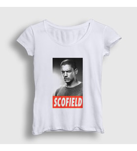 Presmono Kadın Beyaz Michael Scofield Prison Break T-Shirt 276069tt