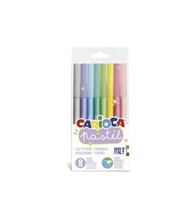 Carioca Yıkanabilir Pastel Süper Keçeli Boya Kalemi 8'li (Karışık)