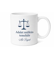 Dünya Hukuk Günü Hakim Savcı Hediye Kupa Bardak Adalet Temalı Özel Tasarım