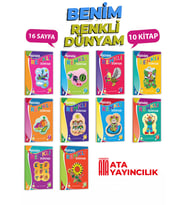 Benim Renkli Dünyam 10 Kitaplık Boyama Seti - Boyamayı Sevdiren - Kas Yapısını Geliştiren - El Becerisini Geliştiren - Öğretmen Tavsiyeli - İnce Boyama