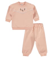 Civil Baby Çiçek Nakışlı 6-18 Ay Takım - Bej