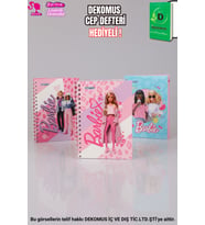"DEKOMUS CEP DEFTERİ HEDİYELİ" YENİ SEZON LİSANSLI BARBIE SPIRALLI A6 ÇİZGİLİ NOT DEFTERİ / BLOKNOT (Mavi)