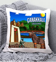Çanakkale Tasarımlı Yastık
