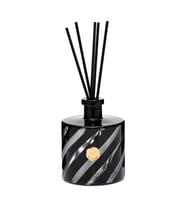 500 ml Spiral Kesme Cam Black Vanilya Oda Kokusu (Siyah)