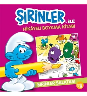 Şirinler İle Hikaye Boyama Kitabı - Şirinler Salatası
