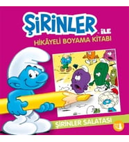 Şirinler İle Hikaye Boyama Kitabı - Şirinler Salatası