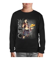 One Piece - Luffy Siyah Çocuk Sweatshirt