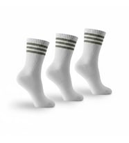 Unisex Tenis Çorabı 3’lü Set – Pamuklu, Nefes Alabilir, Günlük & Spor Kullanımına Uygun Beyaz Çorap