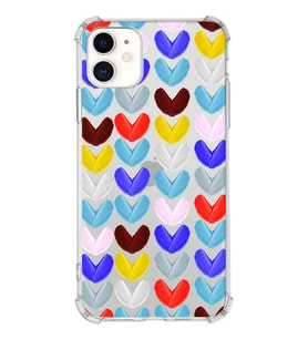 PrintiFy Apple iPhone 11 Uyumlu Water Color 1 Baskılı Şeffaf Köşe Korumalı Antişok Kılıf