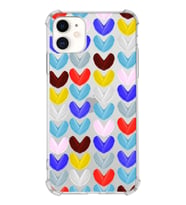 PrintiFy Apple iPhone 11 Uyumlu Water Color 1 Baskılı Şeffaf Köşe Korumalı Antişok Kılıf