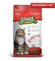 Jungle Yetişkin Kuzulu Kedi Maması 1 Kg AÇIK