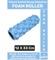 Premium Fitness Aerobik Denge Stabilite Kas Esnekliği Geliştirici Kadın Erkek Foam Roller 33 Cm