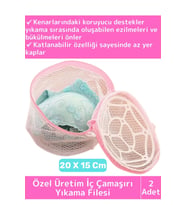 Özel Üretim Uzun Ömürlü Tam Korumalı Deformasyon Önleyici İç Çamaşırı Sütyen Yıkama Filesi 2 Adet (Standart)