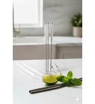 3’lü Paslanmaz Çelik Pipet Temizleme Fırçası Seti (Metal)