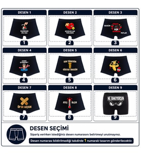 Eğlenceli Esprili Yazılı Tasarım Boxer Hediyelik Pamuklu Boxer Sevgililer Günü Boxer Baskılı Boxer