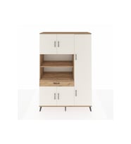 Hyperion Dolap 10 Raflı Tek Çekmeceli 6 Kapaklı 132x44x195 Çam-Aytaşı/Çam