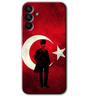 Galaxy A15 Kılıf HD Desen Baskılı Kılıf - Atatürk Bayrak