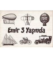 Vintage Araçlar Temalı Doğum Günü Afişi 35X50 cm