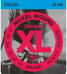 D'Addario EXL145 XL Nickel Serisi Elektro Gitar Tel Seti (Heavy - 12-54 - Nickel Wound)