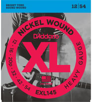 D'Addario EXL145 XL Nickel Serisi Elektro Gitar Tel Seti (Heavy - 12-54 - Nickel Wound)