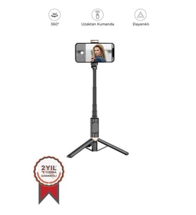 Torima Q12 Çok Amaçlı Tripod Kumandalı Selfie Çubuğu Siyah
