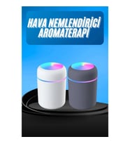 Mey İthalat® Humidifier LED Işıklı Mini Ortam Oda Kokusu Aromaterapi Buhardanlık