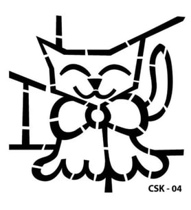 CADENCE CSK-04 STENCİL ŞABLON 25x25 - KEDİCİK