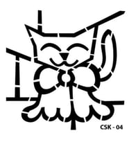 CADENCE CSK-04 STENCİL ŞABLON 25x25 - KEDİCİK