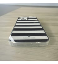 IPHONE 13 PRO MAX Siyah Beyaz Baskılı Sade ve şık Görünümlü Telefon Kılıfı (Siyah - Beyaz)