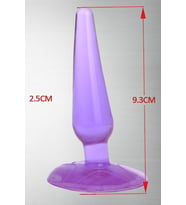 Yeni Başlayanlar Için 10 Cm Mor Anal Plug