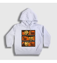 Presmono Unisex Çocuk Beyaz Trio Film The Good The Bad And The Ugly Kapüşonlu Sweatshirt 252551tt