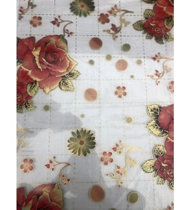 ŞEFAF DESENLİ Masa Örtüsü 70cm X 140cm 1.8mm Pvc Masa Örtüsü Desenli Koruyuc (Çok Renkli)