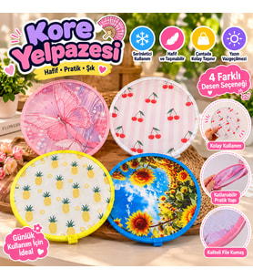 Katlanabilir, Hafif ve Desenli El Yelpazesi