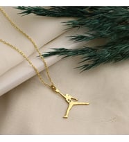 DKMN Gümüş Air Jordan Kadın Sembol Kolye (Özelleştirilebilir) Kadın Gümüş Kolye (Gold)