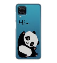 Samsung Galaxy A22/M22/M32 Uyumlu Sevimli Panda Desenli Şeffaf Telefon Kılıfı