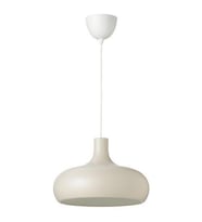 Sarkıt Lamba Alüminyum Bej Rengi MeridyenDukkan 38 cm Oval Lamba Sarkıt