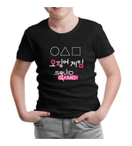 Squid Game - Üçgen Siyah Çocuk Tshirt