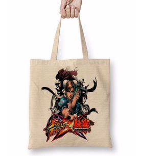 Street Fighter X Tekken Bez Çanta Uzun Saplı