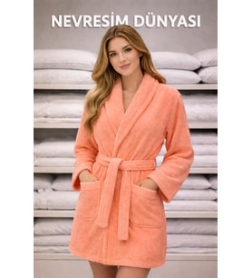 Mulvxurg  Urg02  Pamuklu Tek Bornoz Somon M Beden (Mulvix)