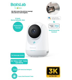 360+ Botslab Indoor Kamera / 3K / Sesli Arama /  2c Pro C222 Beyaz