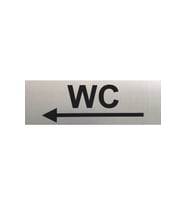 Wc Sol Ok Işaret Kapı Ve Duvar Yönlendirme Levhası 15 Cm X 5 Cm