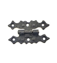 Antika Tarz Dekoratif Pirinç Yıldız Menteşe - 63x36 mm, Oksit