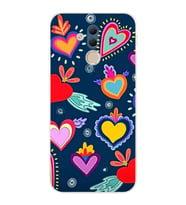 PrintiFy Huawei Mate 20 Lite ile Uyumlu Retro Color 3  Kamera Korumalı Şeffaf  Kılıf