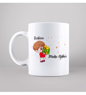 Mutlu Yıllar & Merry Christmas Yılbaşı Türk Kahvesi Fincanı Kişiye Özel